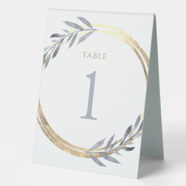 faux cercle de table en feuille d'or numéro signe (Recto)
