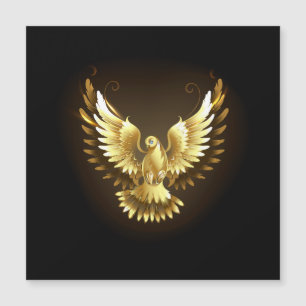 Faux Colomb d'Apaisement en Feuille d'Or sur Fond