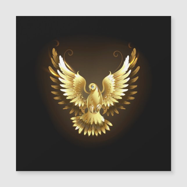 Faux Colomb d'Apaisement en Feuille d'Or sur Fond  (Devant)