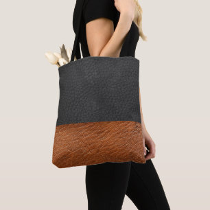 Faux Cuir Brown noir/or - Sac fourre-tout