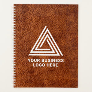 Faux cuir marron moderne Logo d'entreprise