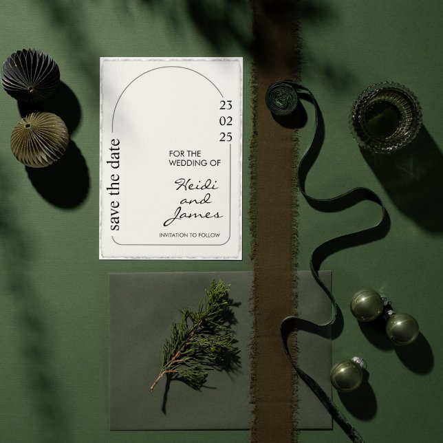 Faux Deckle Edge Papier qr code photo Invitations (Créateur téléchargé)