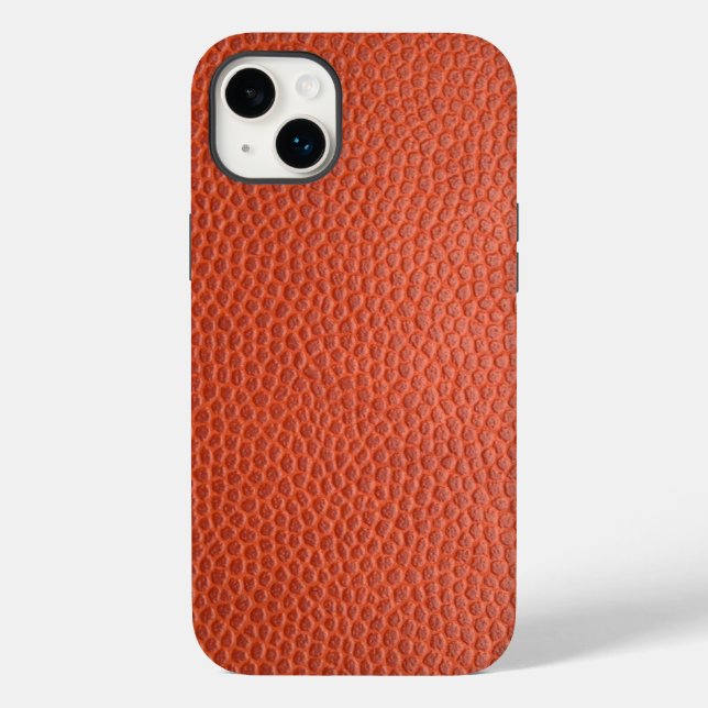 Faux En Cuir Orange. Coque iphone personnalisé (Verso)