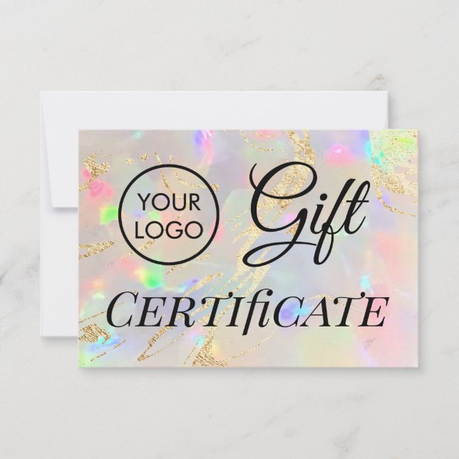 faux feuil détails opale certificat cadeau (Devant)