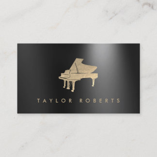 faux feuille d'or effet piano carte de visite