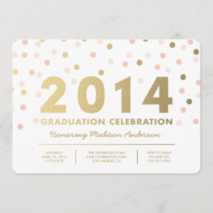 Faux Foil Confetti Invitation de diplômes