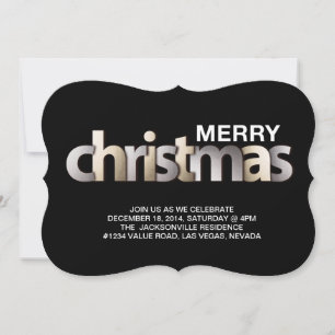 faux foil fête de Noël invitation