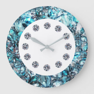 Faux Glitzy Jewel Bling Horloge murale