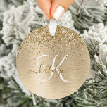 Faux Gold brossé Parties scintillant métallique Im<br><div class="desc">Personnalisez facilement ce design ornemental chic branché avec une jolie parties scintillant en faux or brillant sur un arrière - plan métallique brossé à l'or.</div>