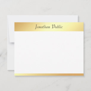 Faux Gold Calligraphie Script Modèle Moderne