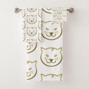 Faux Gold Chat Face - Couleur Arrière - plan perso