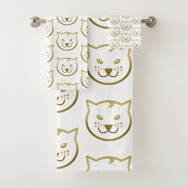 Faux Gold Chat Face - Couleur Arrière - plan perso (En situation)