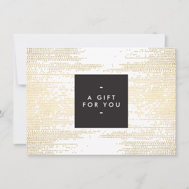 Faux Gold Confetti Dots Motif Carte cadeau moderne (Devant)