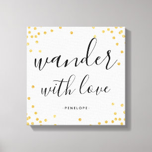 Faux Gold Confetti errer avec toile d'amour