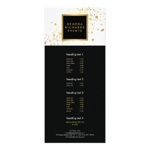Faux Gold Confetti sur carte en rack blanc moderne