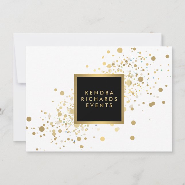 Faux Gold Confetti sur le certificat cadeau blanc (Devant)