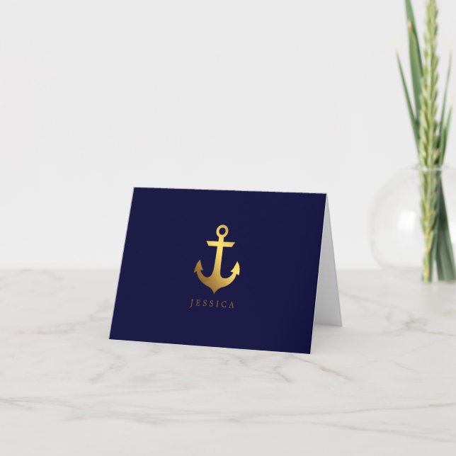 Faux Gold Foil Ancre personnalisée (Devant)