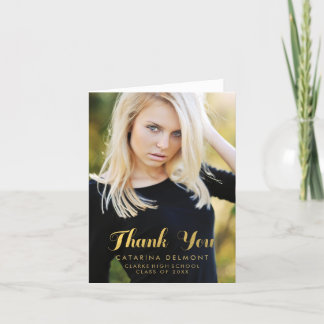 Faux Gold Foil | Carte de remerciements photo de d