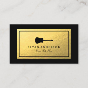 Faux Gold Foil - Carte de visite guitare