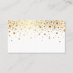 Faux Gold Foil Confetti Dots Élégantes Cartes de P