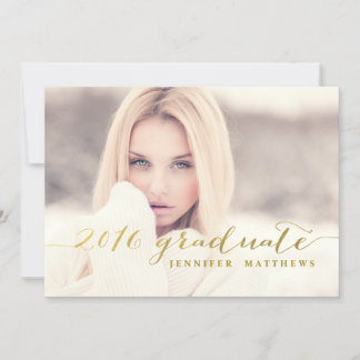 Faux Gold Foil| Invitation du Parti des diplômés 2