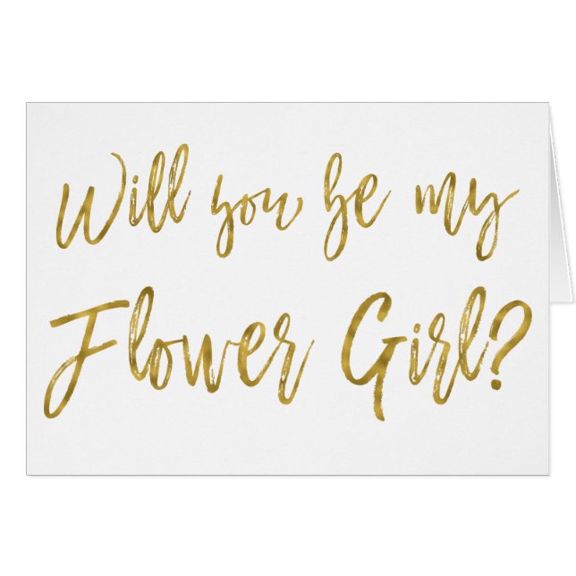 Faux Gold Foil Mariage Flower Girl (Devant horizontal)