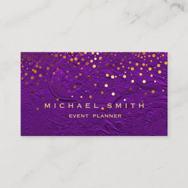 Faux Gold Foil Parties scintillant subtile Carte d (Devant)