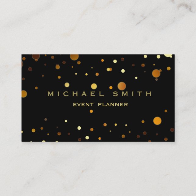 Faux Gold Foil Parties scintillant subtile Carte d (Devant)