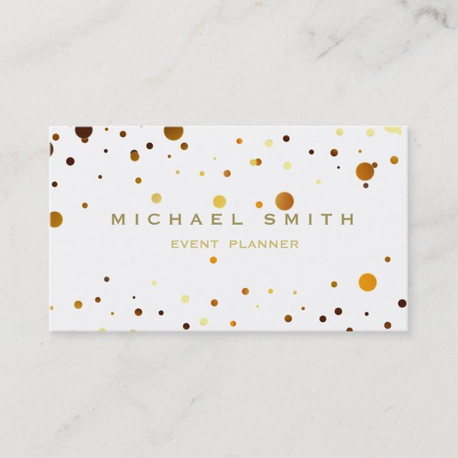 Faux Gold Foil Parties scintillant subtile Carte d (Devant)