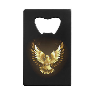 Faux Gold Foil Peace Dove en noir