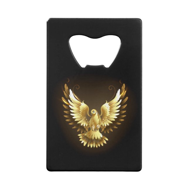 Faux Gold Foil Peace Dove en noir (Devant)