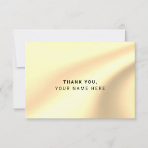 Faux Gold Foil Simple Merci Cartes