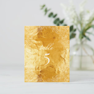 Faux Gold Foil Table Rococo Botanique Wreath