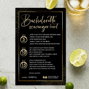 Faux Gold Frame Bachelorette Scavenger Chasse