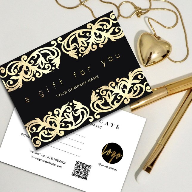 Faux Gold Frame Sparkings sur le certificat cadeau (Créateur téléchargé)