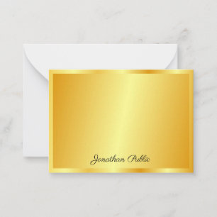 Faux Gold manuscrit Nom de script Modèle personnal