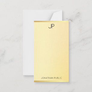 Faux Gold Monogramme Moderne minimaliste Modèle