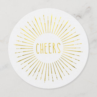 Faux Gold New Year Party Invitation