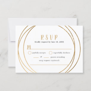 Faux Gold Round Mariage géométrique buffet RSVP
