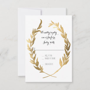 Faux Gold RSVP Laurel Wreath Olive Leaf
