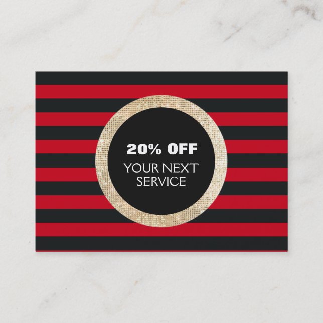 Faux Gold Sequins Salon de cheveux Coupon rabais 3 (Devant)