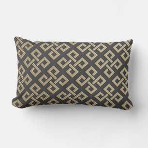 Faux Golden Metallic Motif lance des oreillers