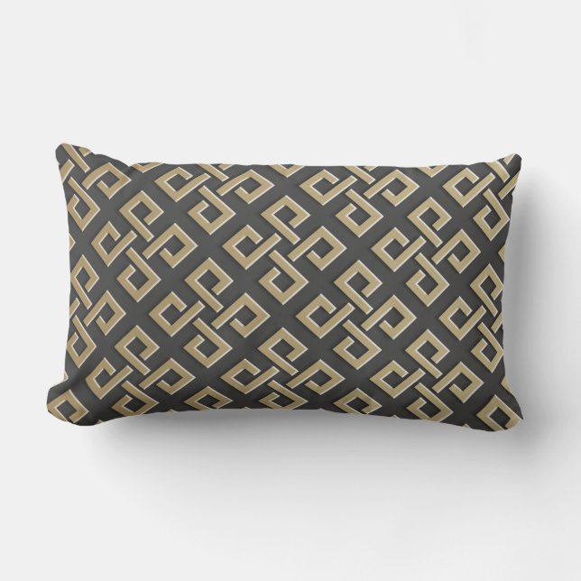 Faux Golden Metallic Motif lance des oreillers (Recto)