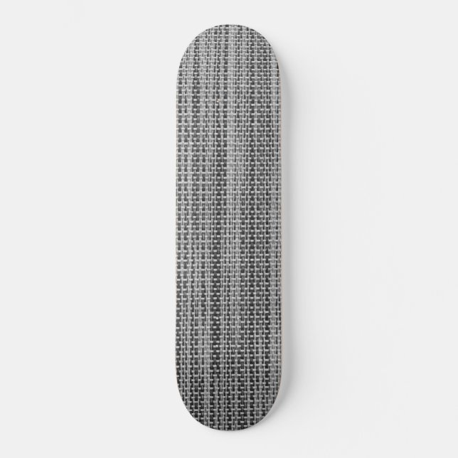 Faux Gray Fabric Design Skateboard (Recto)