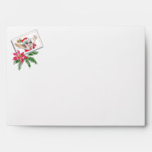 Faux Green Marble Liner & Watercolor Art Enveloppe