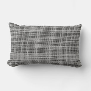 Faux Grey Fabric Lumbar Coussin Design moderne