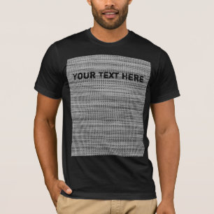 Faux Grey Fabric Patch T-Shirt avec texte personna