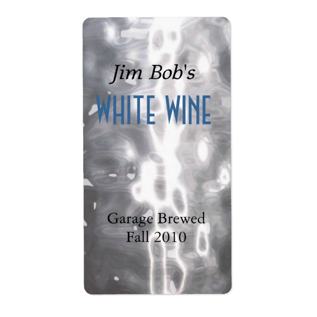 Faux Hammered Métal Maison Étiquettes Vins Fabriqu (Devant)