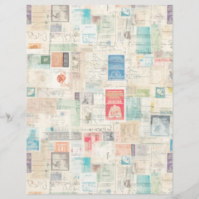 Faux Imaginaire Postage Timbre Collage 1 (Dos)