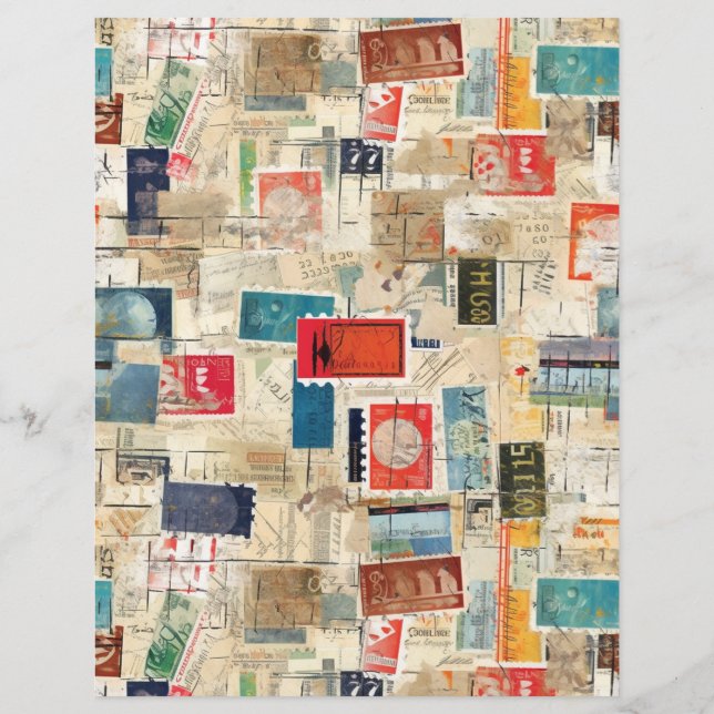 Faux Imaginaire Postage Timbre Collage 3 (Dos)